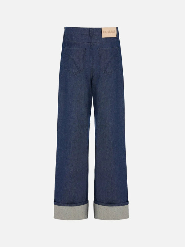 EX DE RUE Haze Kimono Blue Denim Jean II – Blue Denim, arka görünüm