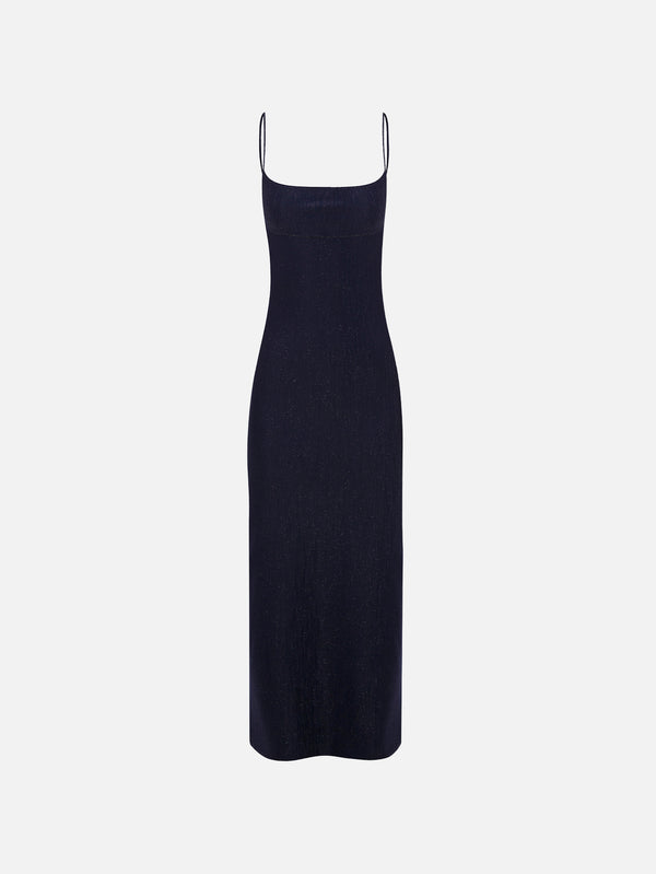 Hush Midi Dress - Blue Glittered