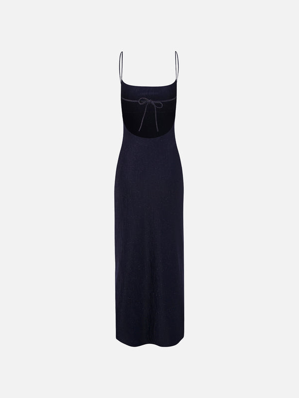 Hush Midi Dress - Blue Glittered