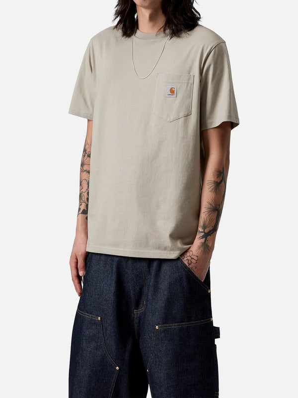 CARHARTT WIP - T-SHIRT - S/S Pocket T-Shirt - Puddle - shopi go'da!.