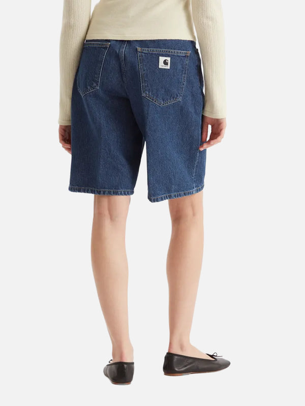 CARHARTT WIP, W' Brandon Short - Blue Stone Washed, ŞORT, shopi go'da!