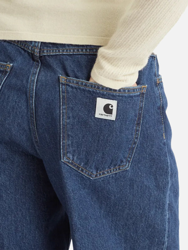 CARHARTT WIP, W' Brandon Short - Blue Stone Washed, ŞORT, shopi go'da!