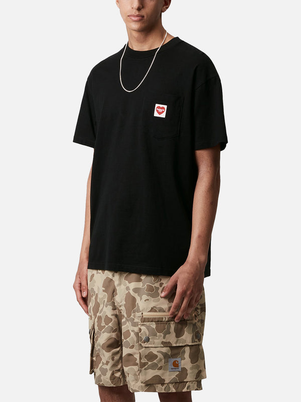 CARHARTT WIP, S/S Pocket Heart T-Shirt - Black/Red, T-SHIRT, shopi go'da!
