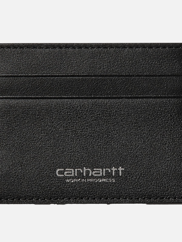 CARHARTT WIP - CÜZDAN - Vegas Cardholder - Black/Silver - shopi go'da!.