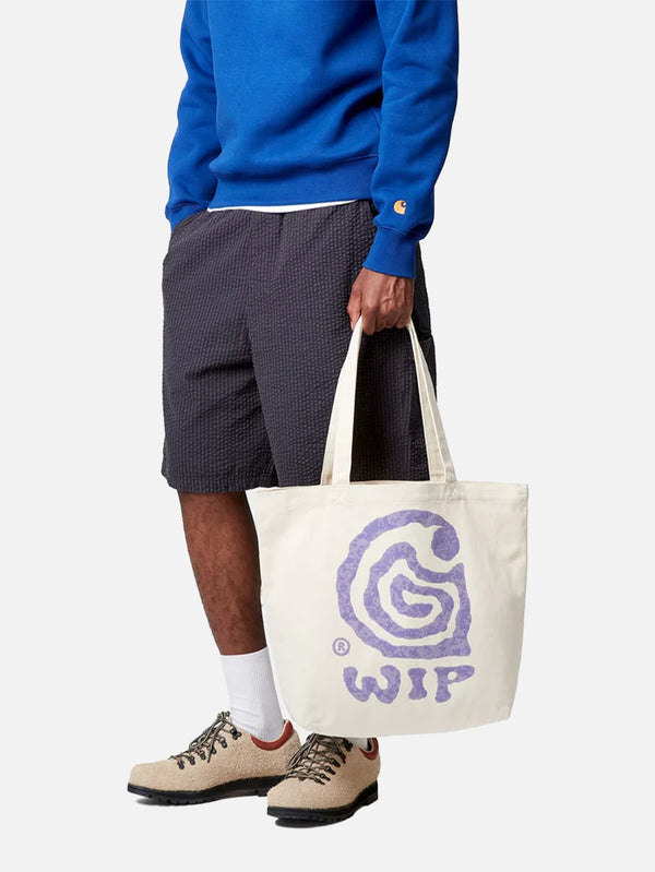 CARHARTT WIP, Canvas Graphic Tote - Helix Print/Natural, ÇANTA, shopi go'da!