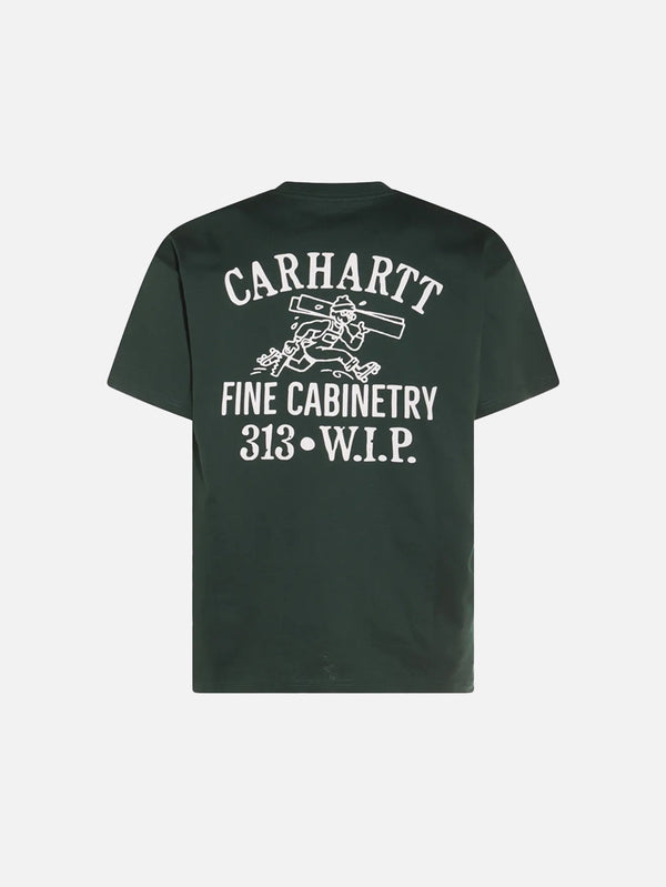 CARHARTT WIP, S/S Cabinetry T-Shirt - Conifer/White, T-SHIRT, shopi go'da!