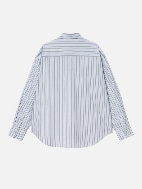 CARHARTT WIP, W' L/S Grimsby Shirt - Grimsby Stripe/Blue Fog, GÖMLEK, shopi go'da!