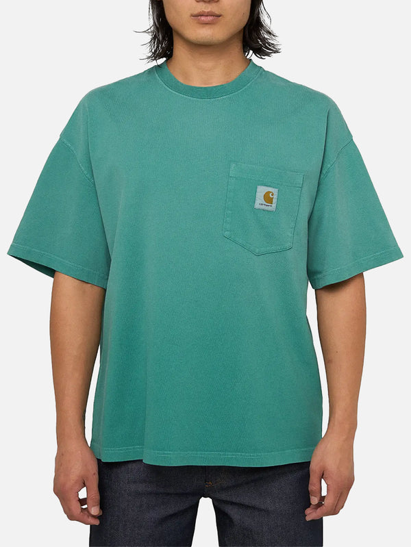 CARHARTT WIP, S/S Hudson Pocket T-Shirt - Saguaro Chalk Wash, T-SHIRT, shopi go'da!