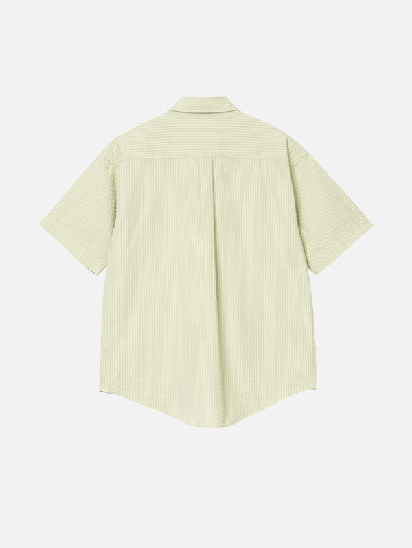 CARHARTT WIP, S/S Toland Shirt - Toland Stripe/Pale Olive, GÖMLEK, shopi go'da!
