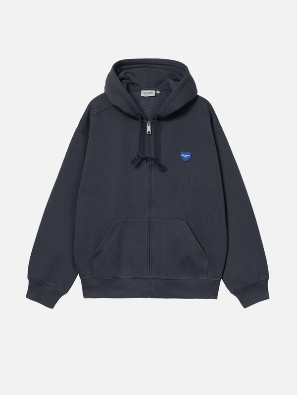 CARHARTT WIP, Hooded Heart II Hartt Sweat Jacket - Blue, HIRKA, shopi go'da!