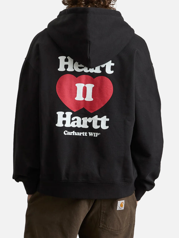 CARHARTT WIP, Hooded Heart II Hartt Sweat Jacket - Black, HIRKA, shopi go'da!