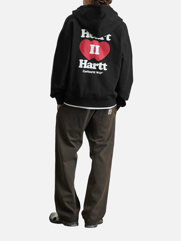 CARHARTT WIP, Hooded Heart II Hartt Sweat Jacket - Black, HIRKA, shopi go'da!