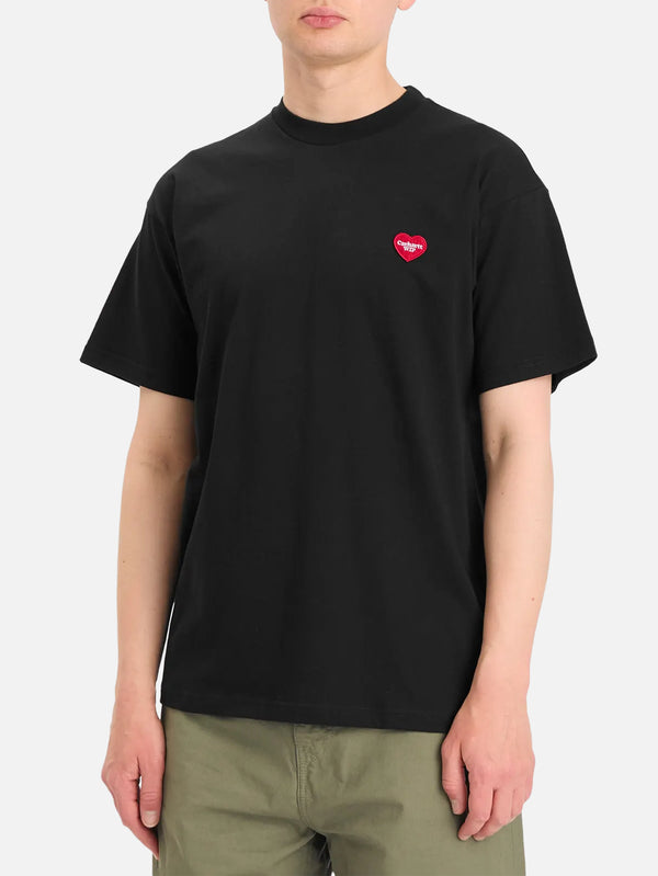 CARHARTT WIP, S/S Heart II Hartt T-Shirt - Black, T-SHIRT, shopi go'da!