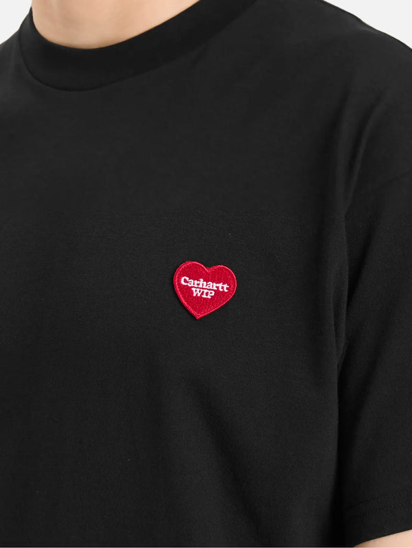 CARHARTT WIP, S/S Heart II Hartt T-Shirt - Black, T-SHIRT, shopi go'da!
