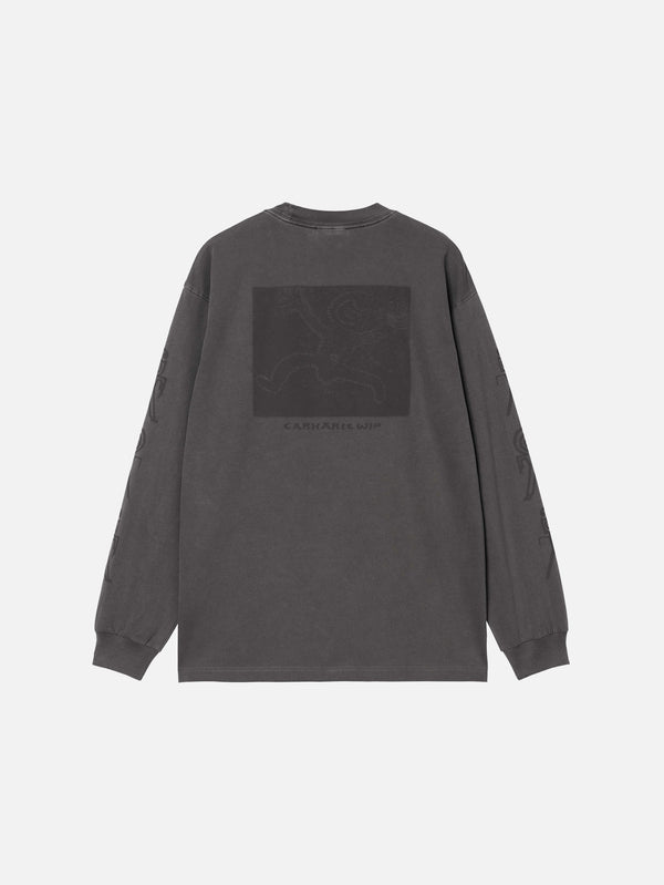 CARHARTT WIP, L/S Terrestrial T-Shirt - Black, T-SHIRT, shopi go'da!