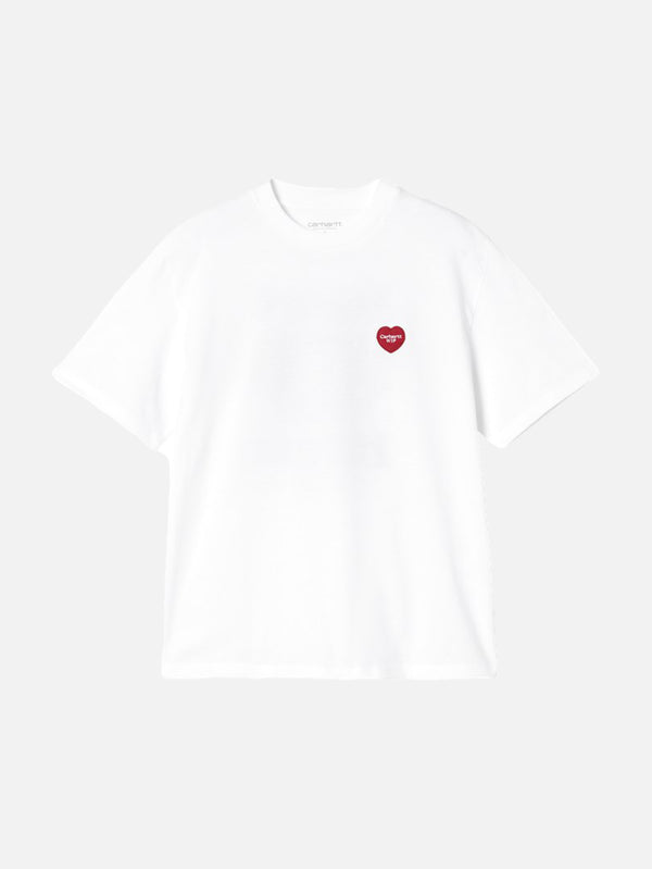 CARHARTT WIP, W' S/S Heart II Hartt T-Shirt - White, T-SHIRT, shopi go'da!