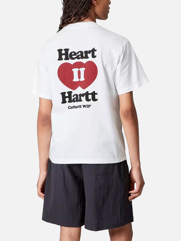 CARHARTT WIP, W' S/S Heart II Hartt T-Shirt - White, T-SHIRT, shopi go'da!