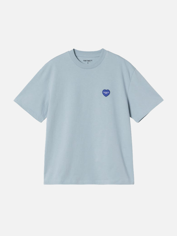 CARHARTT WIP, W' S/S Heart II Hartt T-Shirt - Blue Fog, T-SHIRT, shopi go'da!