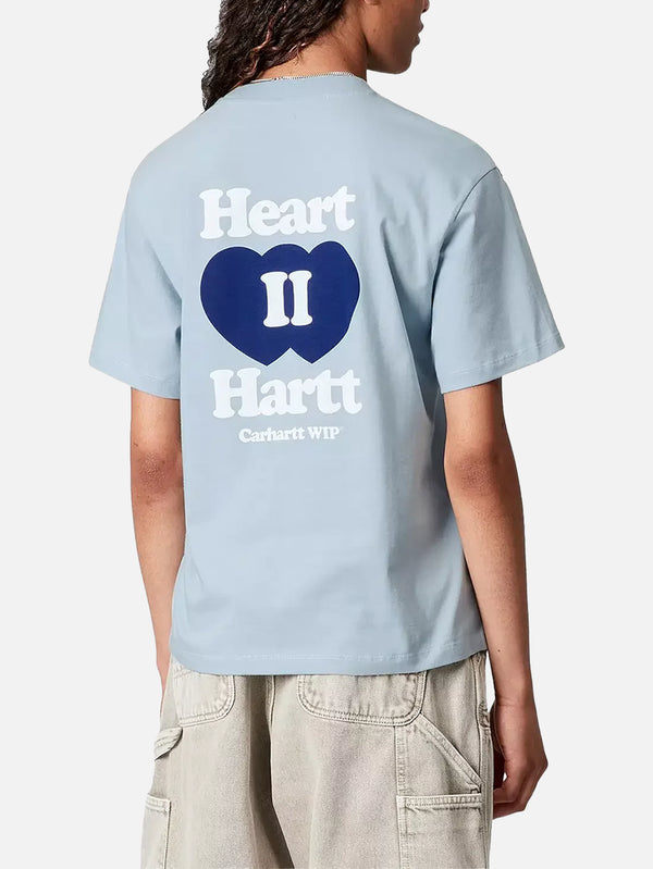 CARHARTT WIP, W' S/S Heart II Hartt T-Shirt - Blue Fog, T-SHIRT, shopi go'da!