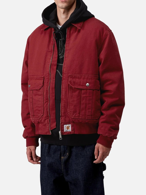 CARHARTT WIP - CEKET - Stanton Jacket - Scarlet Stone Washed - shopi go'da!.