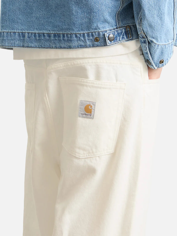 CARHARTT WIP, Brandon Pant - White Rinsed, PANTOLON, shopi go'da!