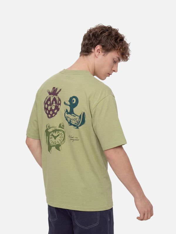 CARHARTT WIP, S/S Forma T-Shirt - Gentle Green Heavy Stone Wash, T-SHIRT, shopi go'da!