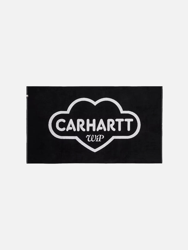CARHARTT WIP, Cloud Heart Towel - Black/White, PLAJ HAVLUSU, shopi go'da!