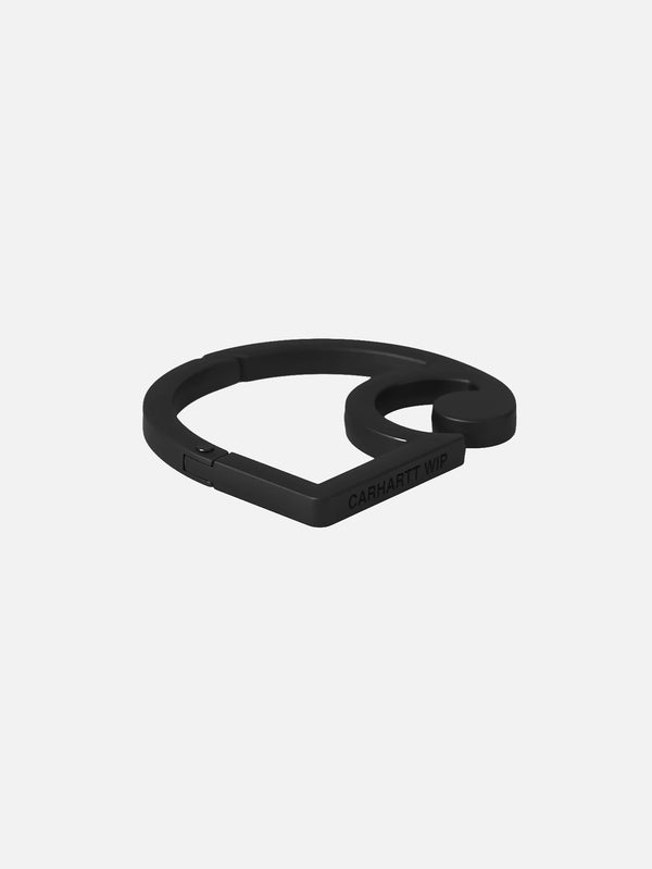 CARHARTT WIP, C-Logo Carabiner - Black, ANAHTARLIK, shopi go'da!