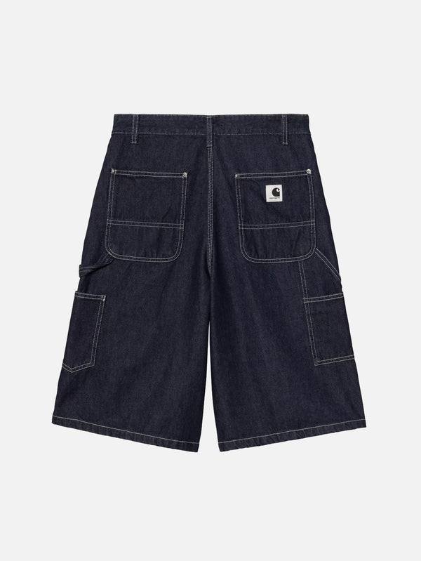 CARHARTT WIP, W' Nixon Single Knee Short - Blue Rinsed, ŞORT, shopi go'da!