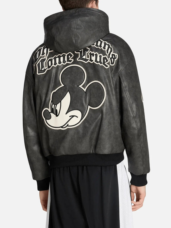 ADIDAS ORIGINALS Disney Mickey Mouse x adidas Jacket - Black – arka görünüm, büyük Mickey baskısı