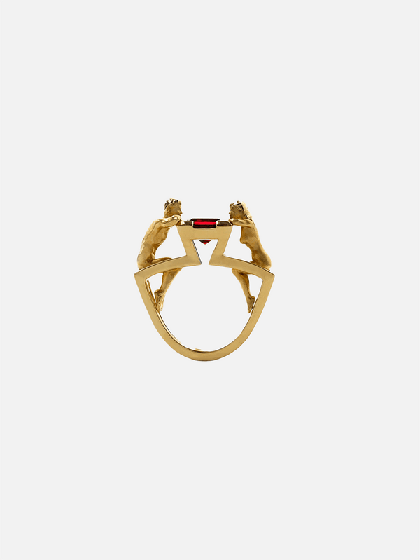 PIA YULI SAN FRANCISCO, Promise Ring - Gold/Red, YÜZÜK, shopi go'da!
