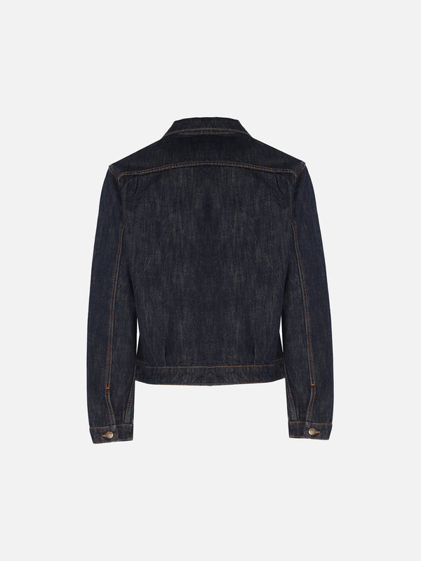 IN.K II - CEKET - Pleated Trucker Jacket - Night Indigo - shopi go'da!.