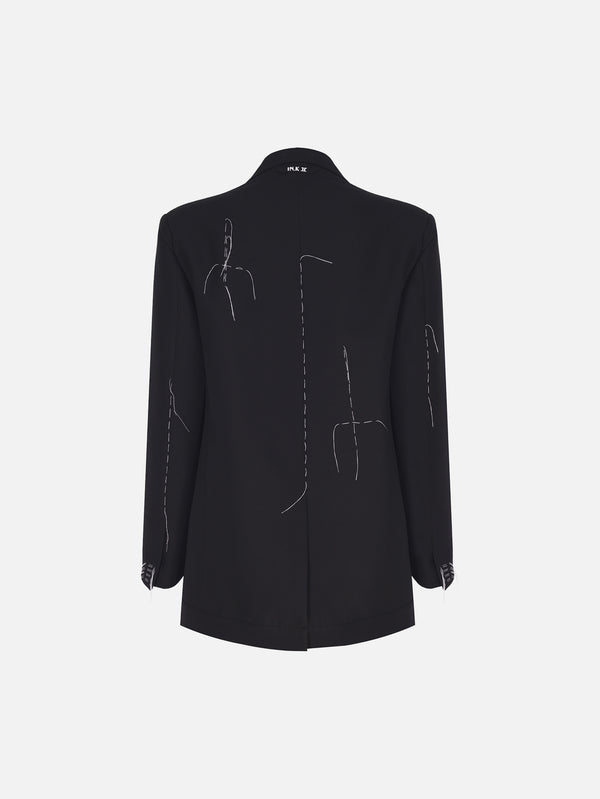IN.K II - CEKET - Handstitched Blazer  - Black - shopi go'da!.