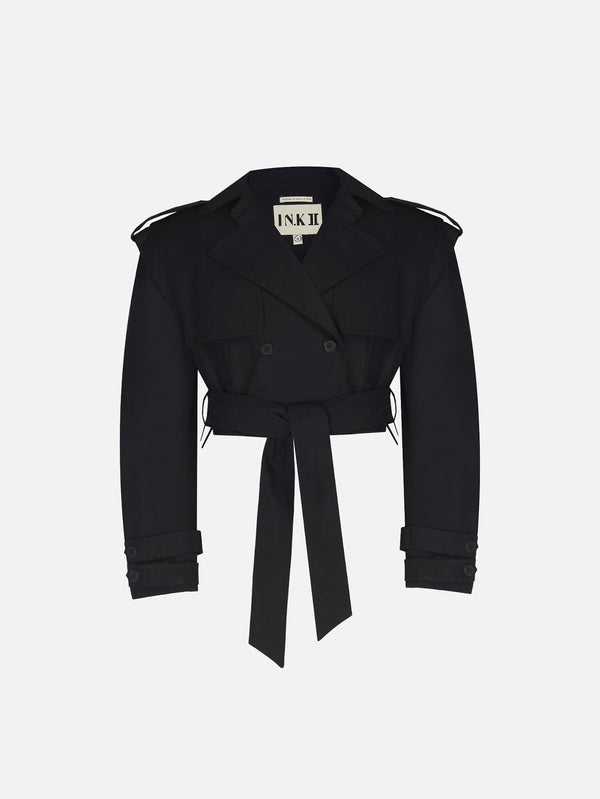 IN.K II - TRENCHCOAT - Convertible Trenchcoat  - Black - shopi go'da!.