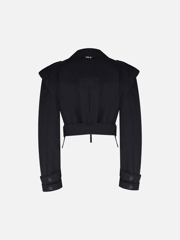 IN.K II - TRENCHCOAT - Convertible Trenchcoat  - Black - shopi go'da!.