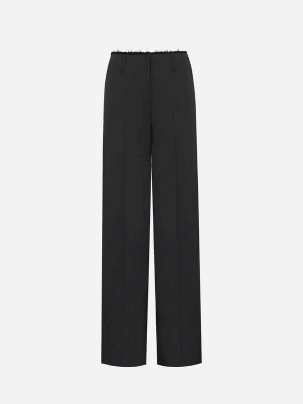 IN.K II - PANTOLON - Slit Back Trouser  - Black - shopi go'da!.
