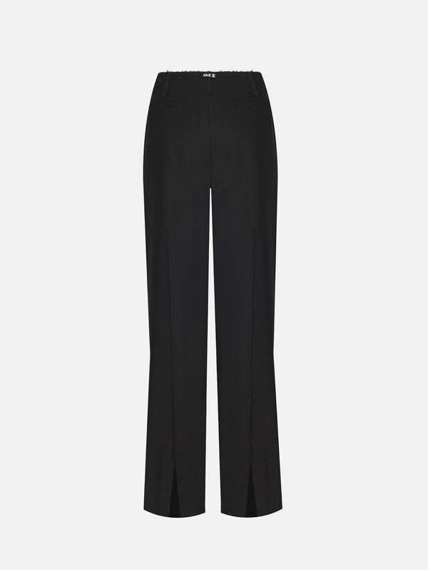 IN.K II - PANTOLON - Slit Back Trouser  - Black - shopi go'da!.