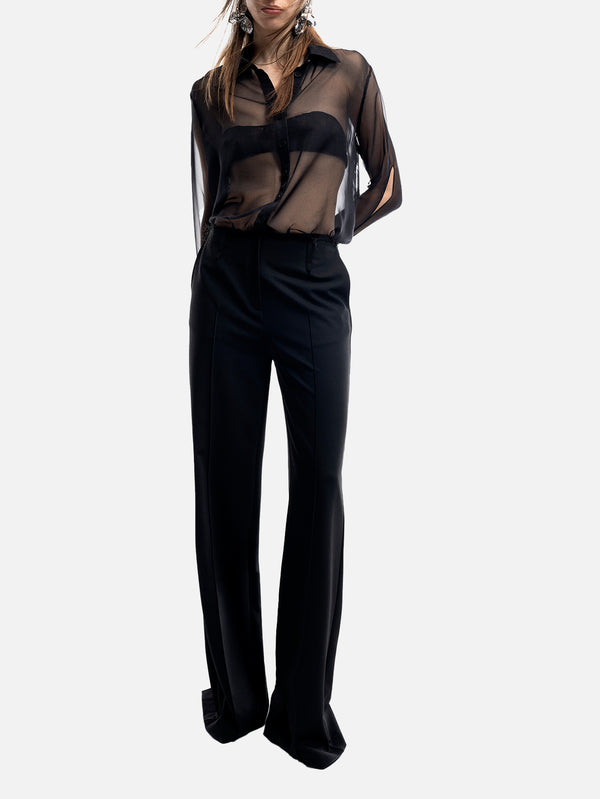 IN.K II - PANTOLON - Slit Back Trouser  - Black - shopi go'da!.