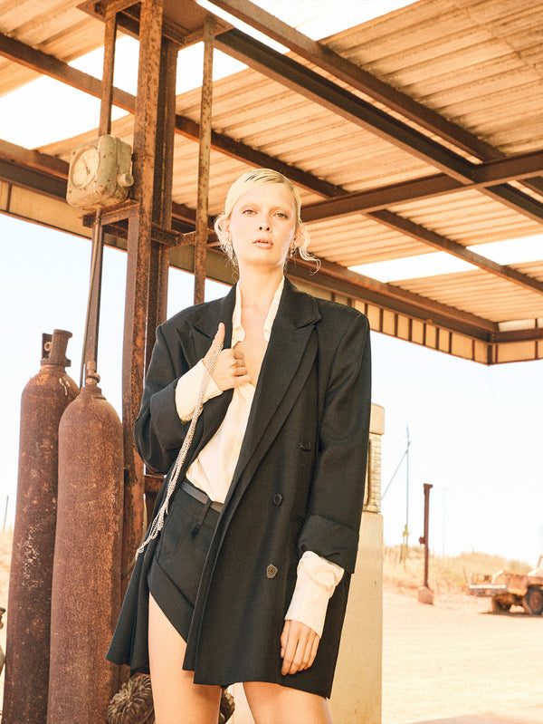 IN.K II - CEKET - Dual Pannel Blazer - Black - shopi go'da!.