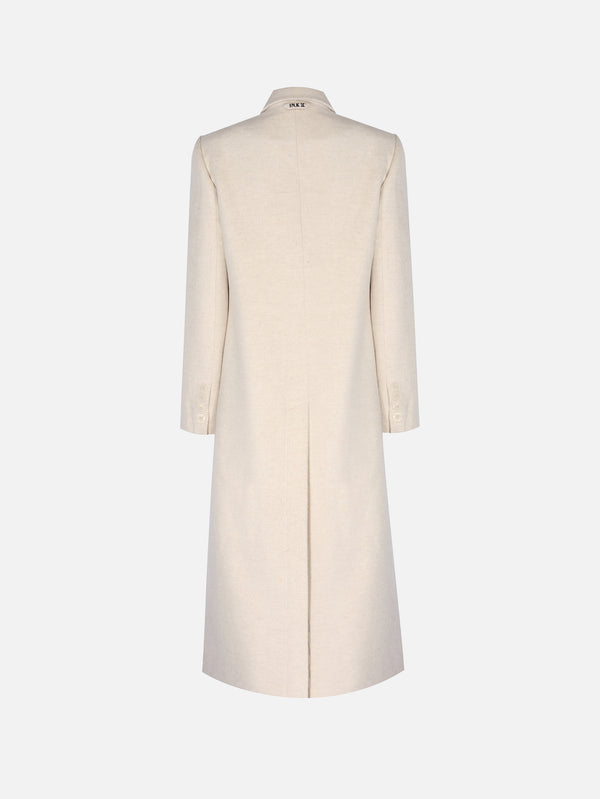 IN.K II - PARDÖSÜ - Notch-Line Coat - Pearl Beige - shopi go'da!.