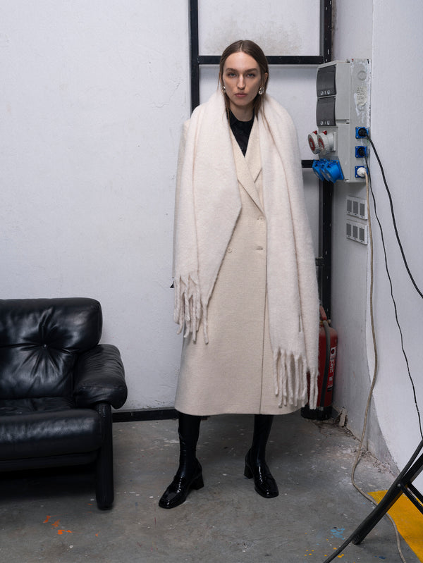 IN.K II - PARDÖSÜ - Notch-Line Coat - Pearl Beige - shopi go'da!.