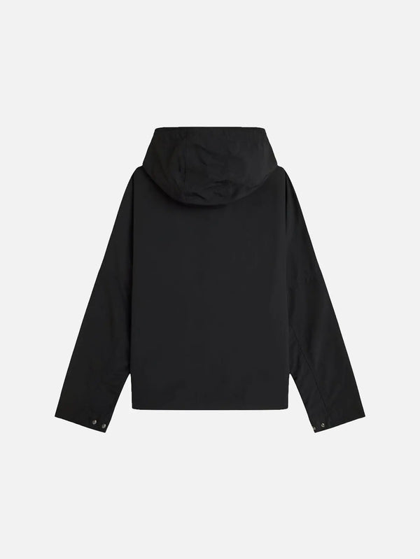 FRED PERRY Cropped Ripstop Parka - Black – siyah, arka görünüm