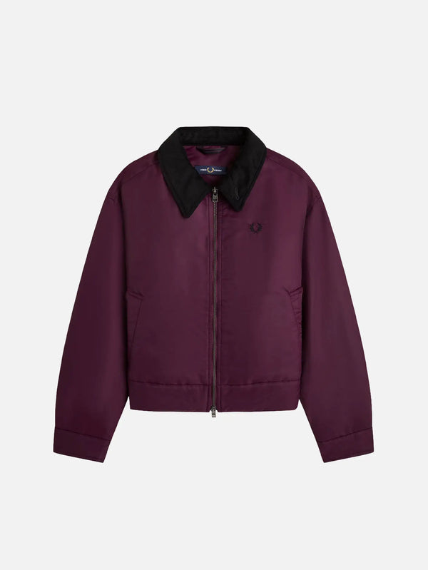 FRED PERRY Padded Caban Jacket - Plum – plum, önden görünüm