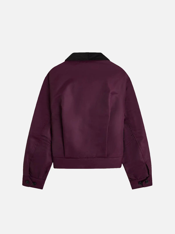 FRED PERRY Padded Caban Jacket – plum, arka görünüm