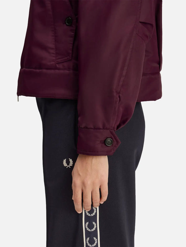 FRED PERRY Padded Caban Jacket – plum, yan görünüm