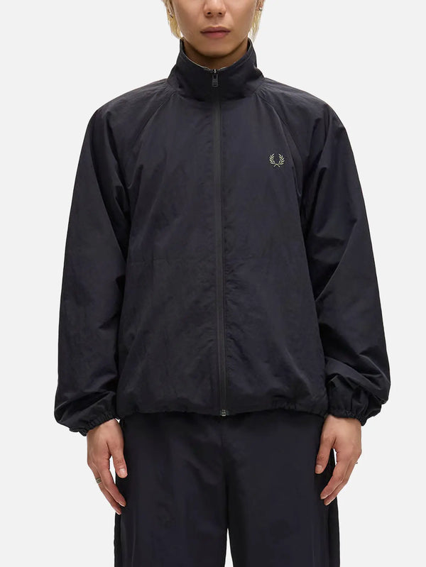 FRED PERRY Oversized Shell Jacket - Black – siyah, ön görünüm