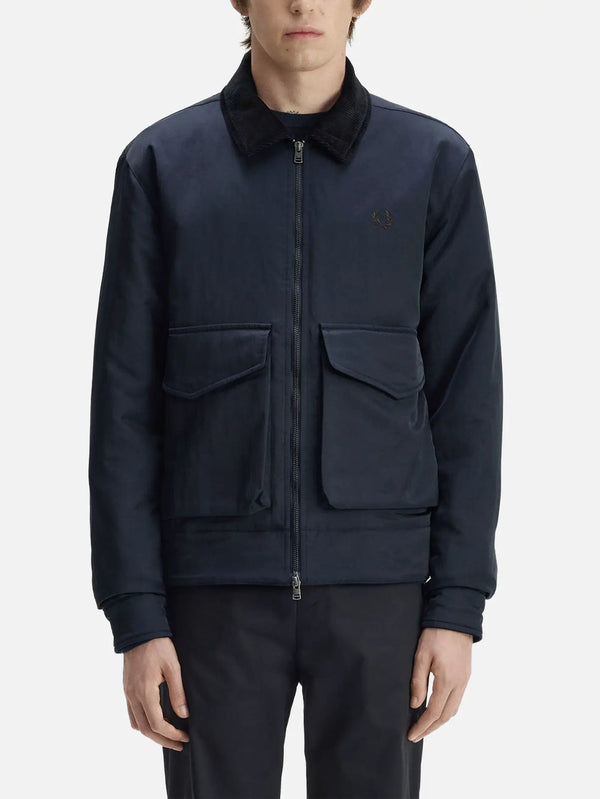 FRED PERRY Nylon Caban Jacket - Navy – Navy, önden görünüm