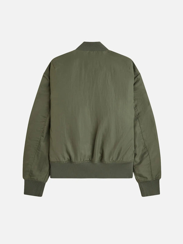 FRED PERRY Quilted Tennis Bomber Jacket – Field Green, arka görünüm