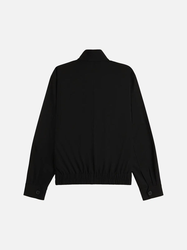 FRED PERRY Patch Pocket Funnel Neck Jacket - Black – siyah, arka görünüm