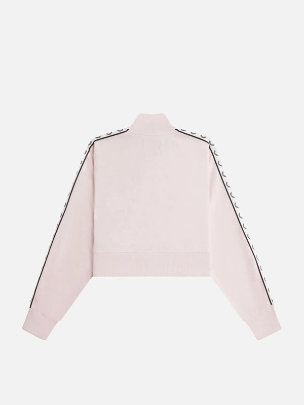 FRED PERRY Cropped Taped Track Jacket – Iced Pink, arka görünüm